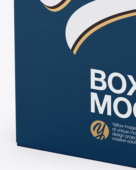 Box Mockup - Half Side View