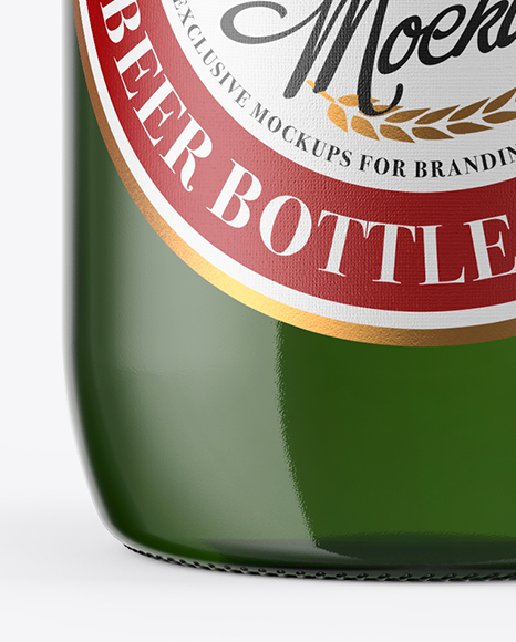 Download 330ml Clear Glass Lager Beer Bottle Psd Mockup Yellowimages