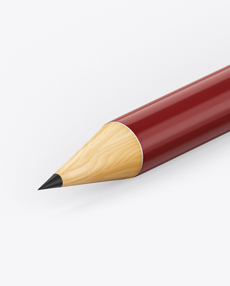 Round Pencil Mockup - Half Side View - Free Download Images High