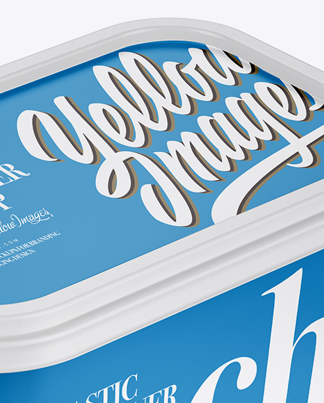 Matte Plastic Container Mockup   Half Side View PSD #2