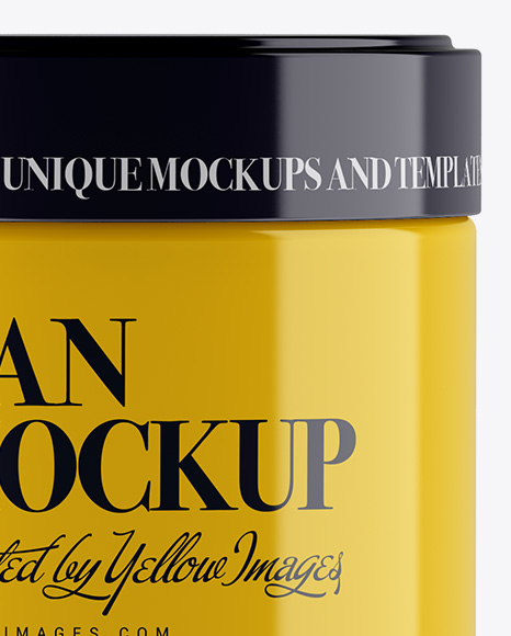 Glossy Tin Can Mockup PSD #2