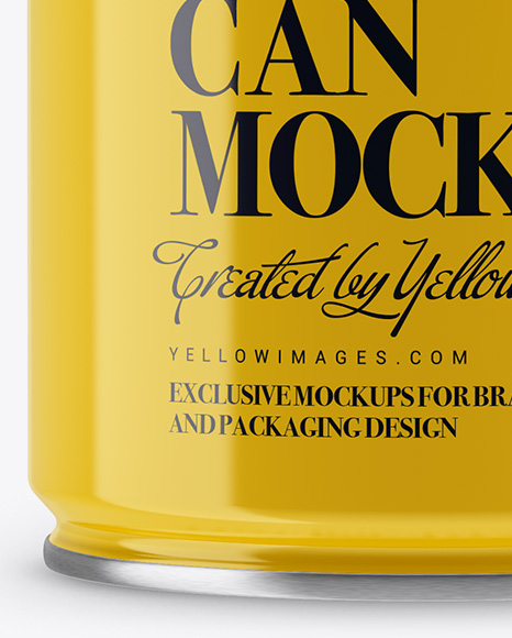 Glossy Tin Can Mockup PSD #1