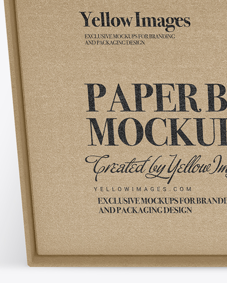 Kraft Paper Box Mockup (High Angle Shot) PSD #2