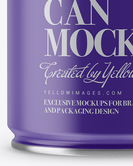 Matte Tin Can Mockup PSD #1