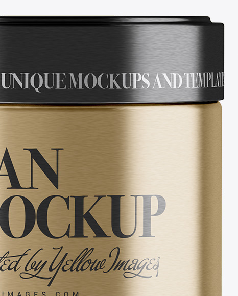 Metallic Tin Can Mockup PSD #2
