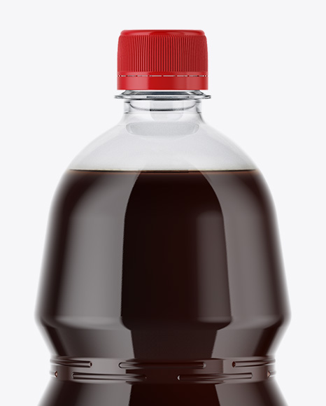 Clear Pet 1 5l Bottle With Dark Drink Mockup In Bottle Mockups On Yellow Images Object Mockups