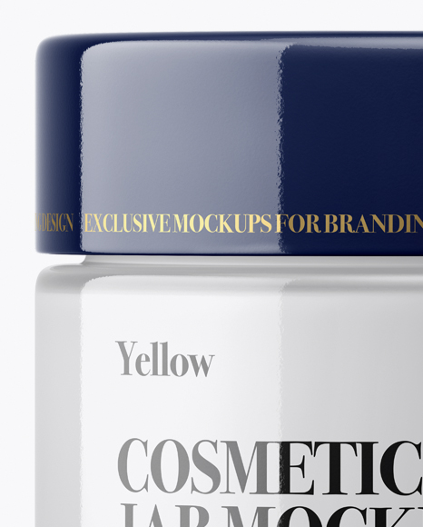 Download Clear Glass Cream Jar Mockup Front View In Jar Mockups On Yellow Images Object Mockups Yellowimages Mockups