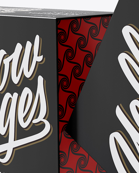 Two Glossy Paper Boxes Mockup   Half Side View PSD #2