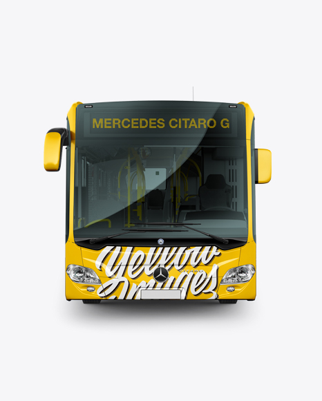 Mercedes Benz Citaro G Bus Mockup   Front view PSD #2