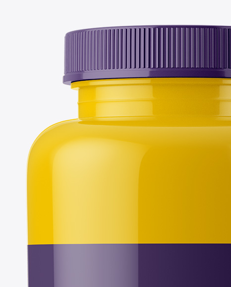 Glossy Plastic Bottle Mockup PSD #2