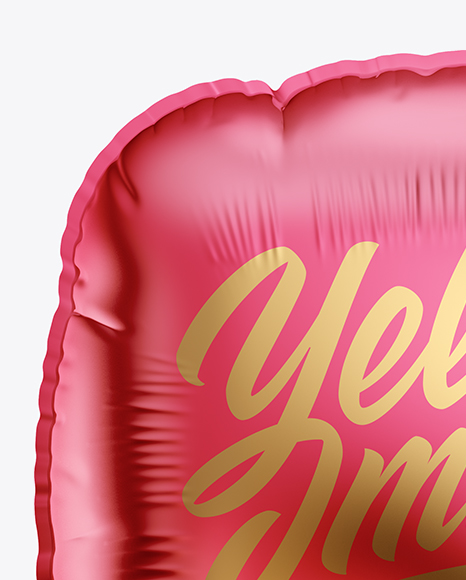 Download Metallic Square Foil Balloon Mockup in Object Mockups on Yellow Images Object Mockups