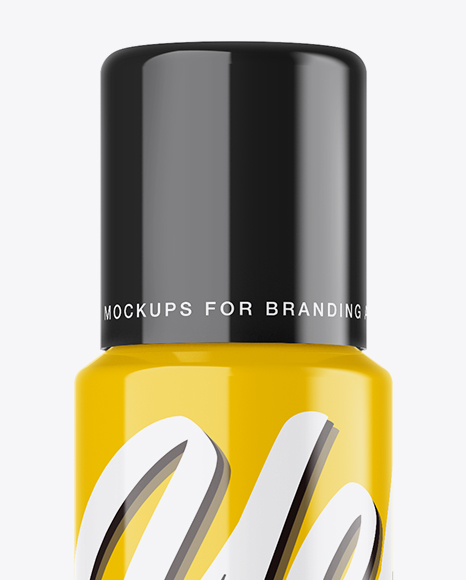 Glossy Spray Bottle Mockup PSD #2
