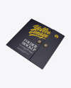 Textured Folder With String Closure on Yellow Images Object Mockups