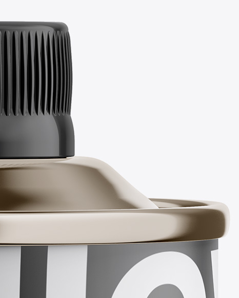 Tin Can with Matte Label Mockup   Front View PSD #2