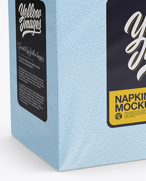 Download Napkin Pack Mockup Half Side View In Packaging Mockups On Yellow Images Object Mockups