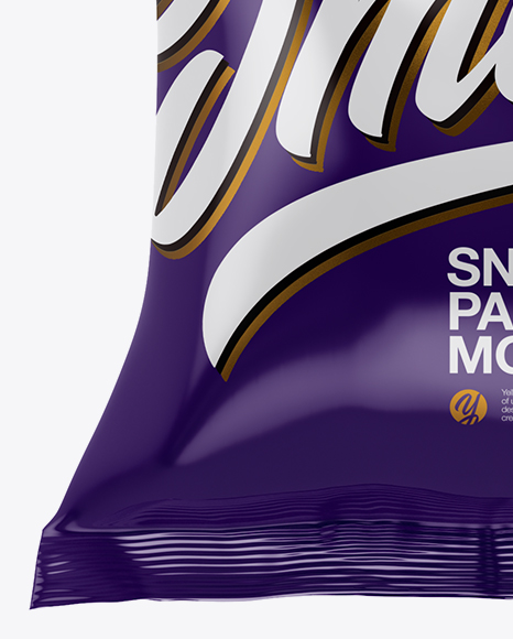 Download Glossy Snack Package Mockup in Packaging Mockups on Yellow Images Object Mockups