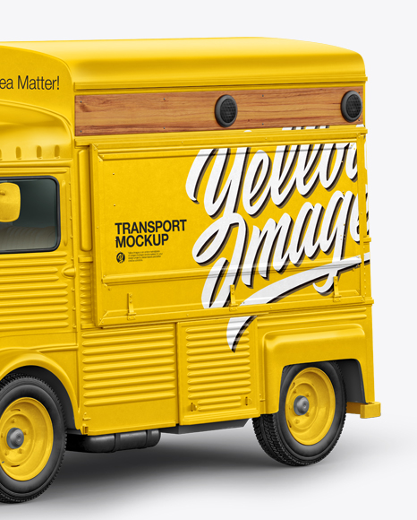 Citroen Hy Van Food Truck Mockup - Half Side View - Free Download