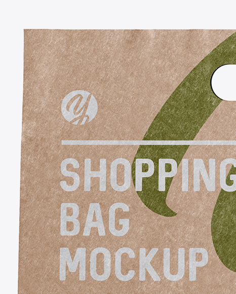 Download Kraft Paper Shopping Bag Mockup Front View In Bag Sack Mockups On Yellow Images Object Mockups