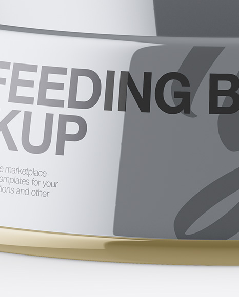 Metal Pet Feeding Bowl Mockup PSD #6
