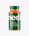 Orange Pills Bottle Mockup