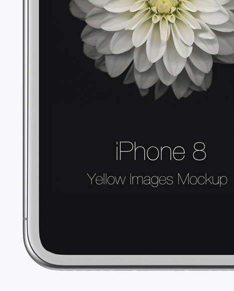 Apple Iphone Concept Mockup Front View In Device Mockups On Yellow Images Object Mockups