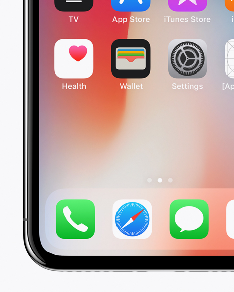 Apple iPhone X Jet Black Mockup - Front View in Device Mockups on Yellow Images Object Mockups