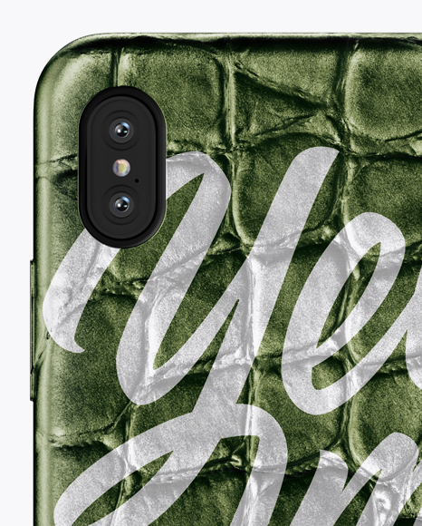 iPhone X Leather Case Mockup PSD #2
