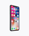 Apple iPhone X Jet black Mockup - Half Side View in Device Mockups on