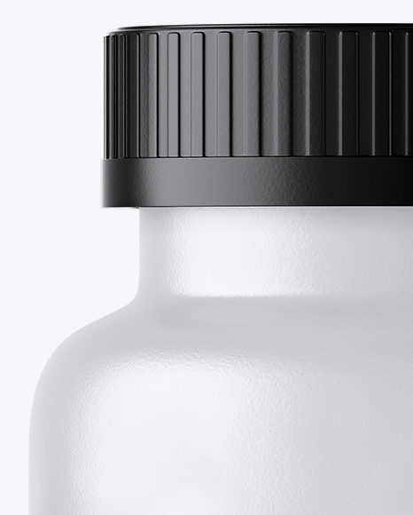 Frosted Bottle With White Pills Mockup PSD #2