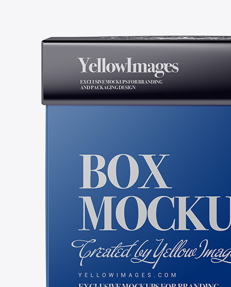 Download Glossy Square Box Mockup Front View In Box Mockups On Yellow Images Object Mockups PSD Mockup Templates