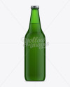 66cl Vichy Green Bottle Mock Up on Yellow Images Object Mockups