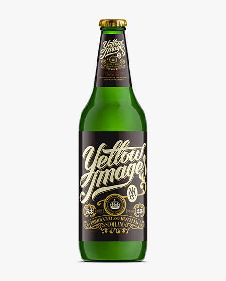 66cl Vichy Green Bottle Mock Up PSD #4