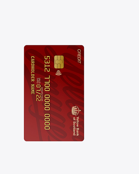 Matte Plastic and Metallic Credit Cards Mockup   Front View PSD #2