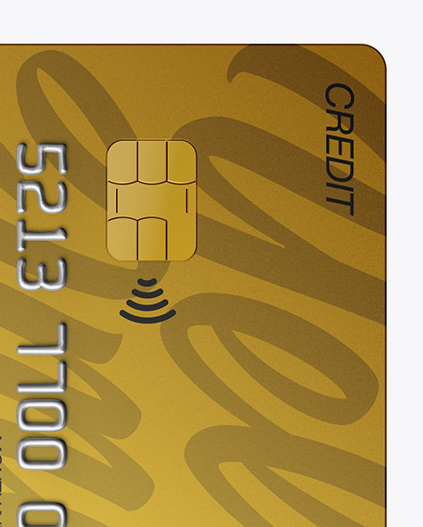 Matte Plastic and Metallic Credit Cards Mockup - Front View - Free