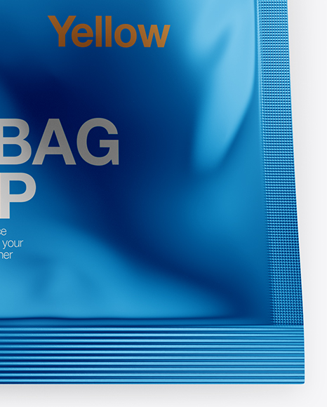 Metallic Snack Bag Mockup PSD #1