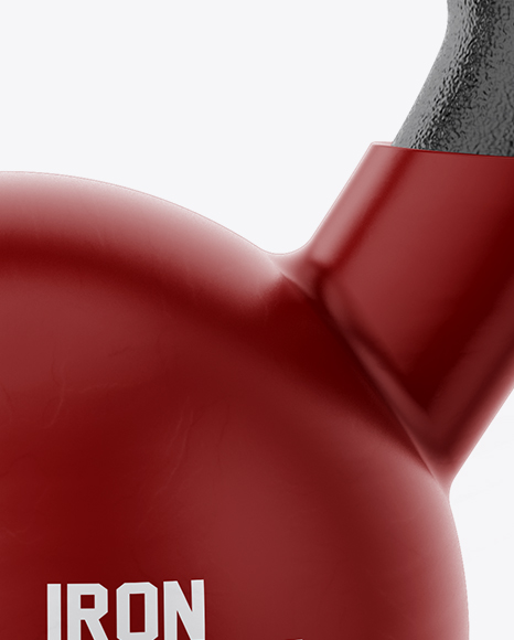 Glossy Vinyl Coated Cast Iron Weight Mockup PSD #2