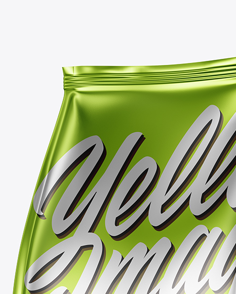 Download Matte Metallic Food Bag Mockup - Half Side View in Bag ...