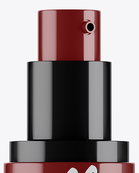 Glossy Cosmetic Spray Bottle Mockup - Half Side View