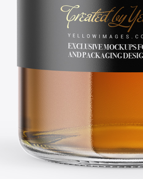 Cognac Glass Bottle Mockup PSD #4