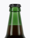 Green Glass Brown Ale Bottle Mockup