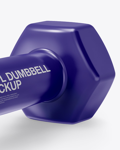 Download Glossy Dumbbell Mockup - Half Side View in Object Mockups on Yellow Images Object Mockups