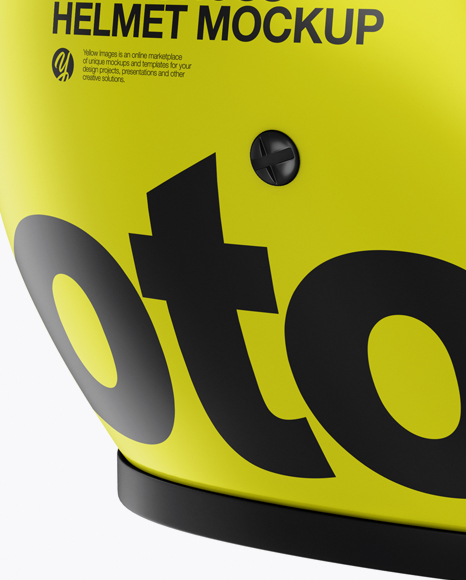 Motocross Helmet Mockup Half Side View In Apparel Mockups On Yellow Images Object Mockups