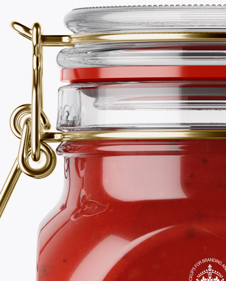 Download 900ml Salsa Sauce Glass Jar W Clamp Lid Mockup In Jar Mockups On Yellow Images Object Mockups PSD Mockup Templates