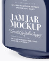 900ml Glossy Ceramic Jam Jar w/ Clamp Lid Mockup - Half Side View