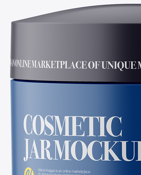 Matte Cosmetic Jar Mockup PSD #2