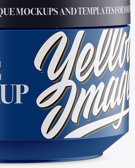 Matte Cosmetic Jar Mockup PSD #1
