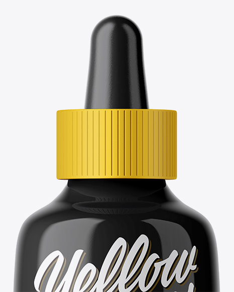 Glossy Glass Dropper Bottle PSD #3