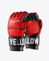 Download Two Mma Gloves Mockup Half Side View In Apparel Mockups On Yellow Images Object Mockups