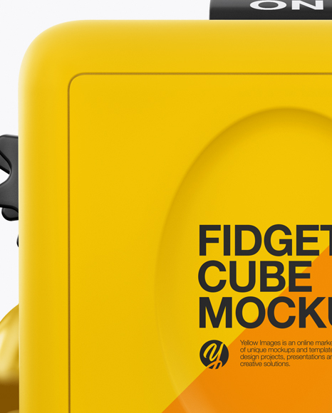 Fidget Cube Mockup Front View PSD #2