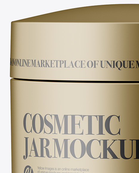 Metallic Cosmetic Jar Mockup PSD #2